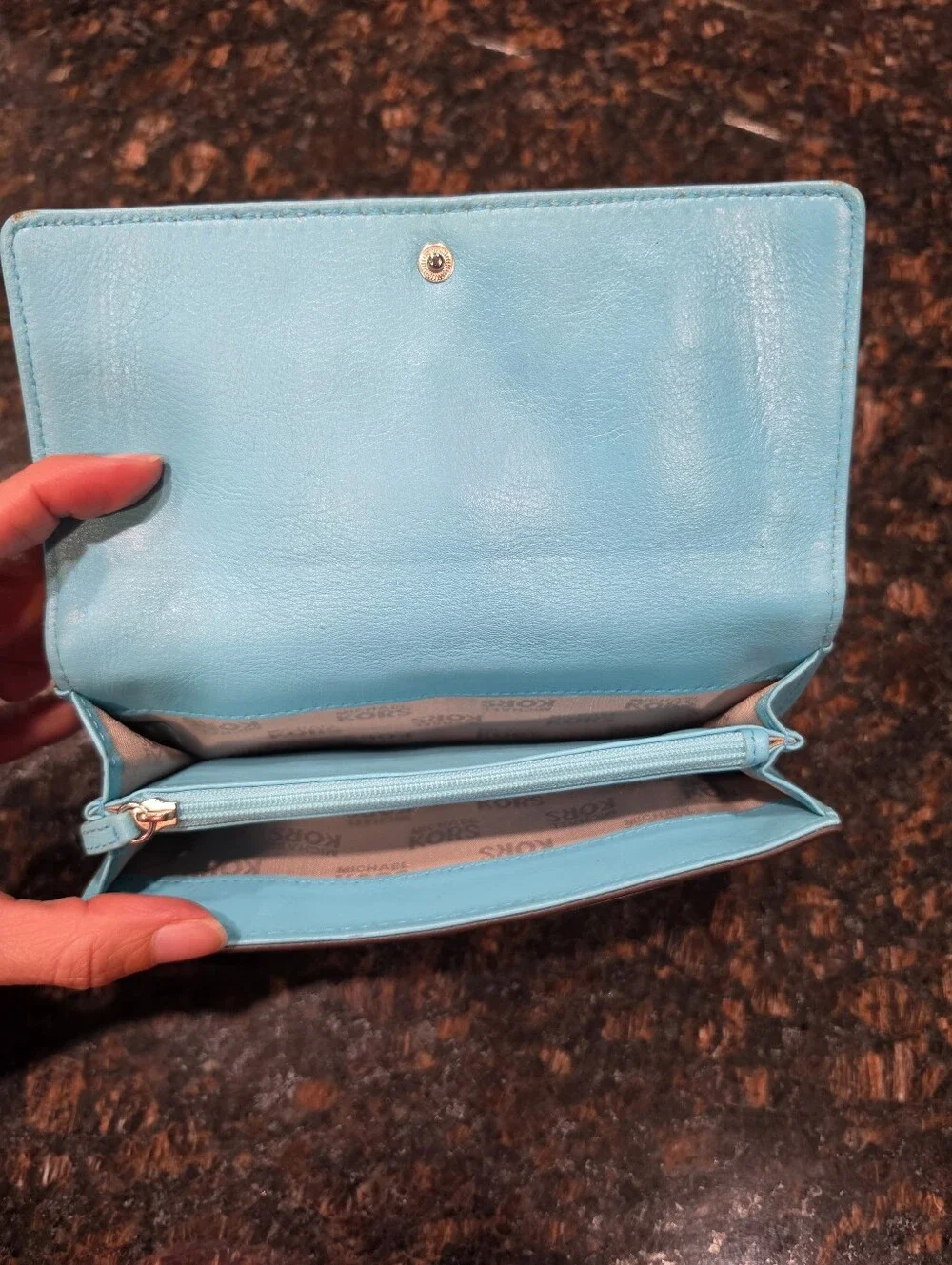 Michael Kors Turquoise Leather Wallet